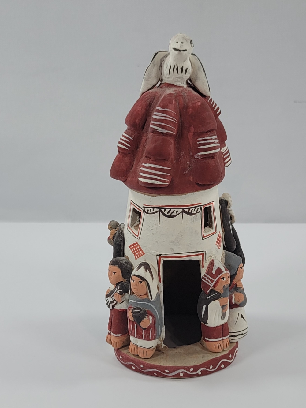Vintage Peruvian Clay Adobe Home Hand-Sculpted Folk Art